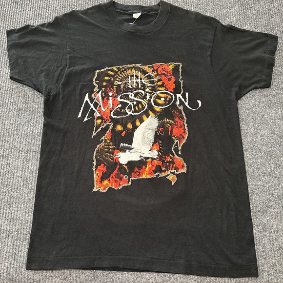 Vintage 90sThe Mission T-Shirt Tour‎ 1990 Size XlGoth Rock Band UK